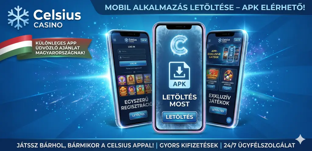 Celsius casino app Android és iOS verziók