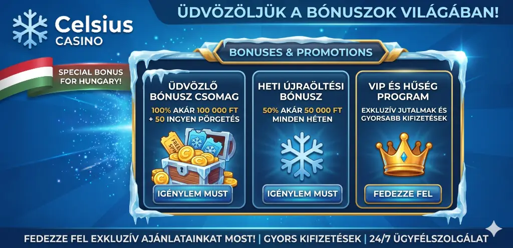 Celsius casino bonus rendszer áttekintése